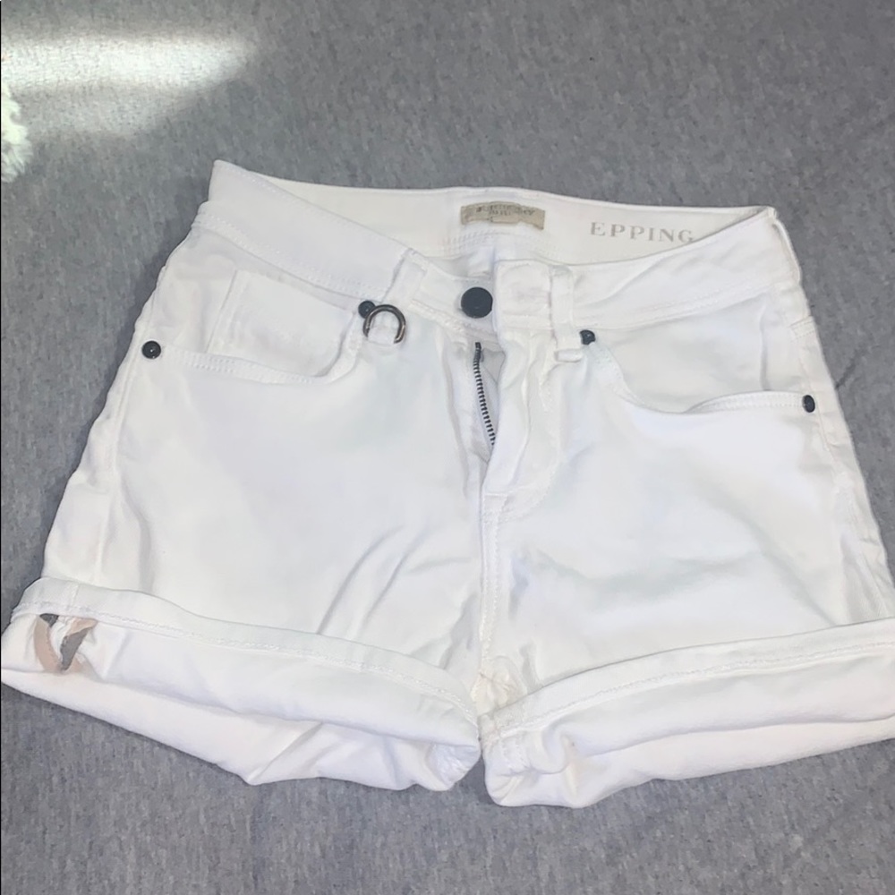 White Burberry Shorts